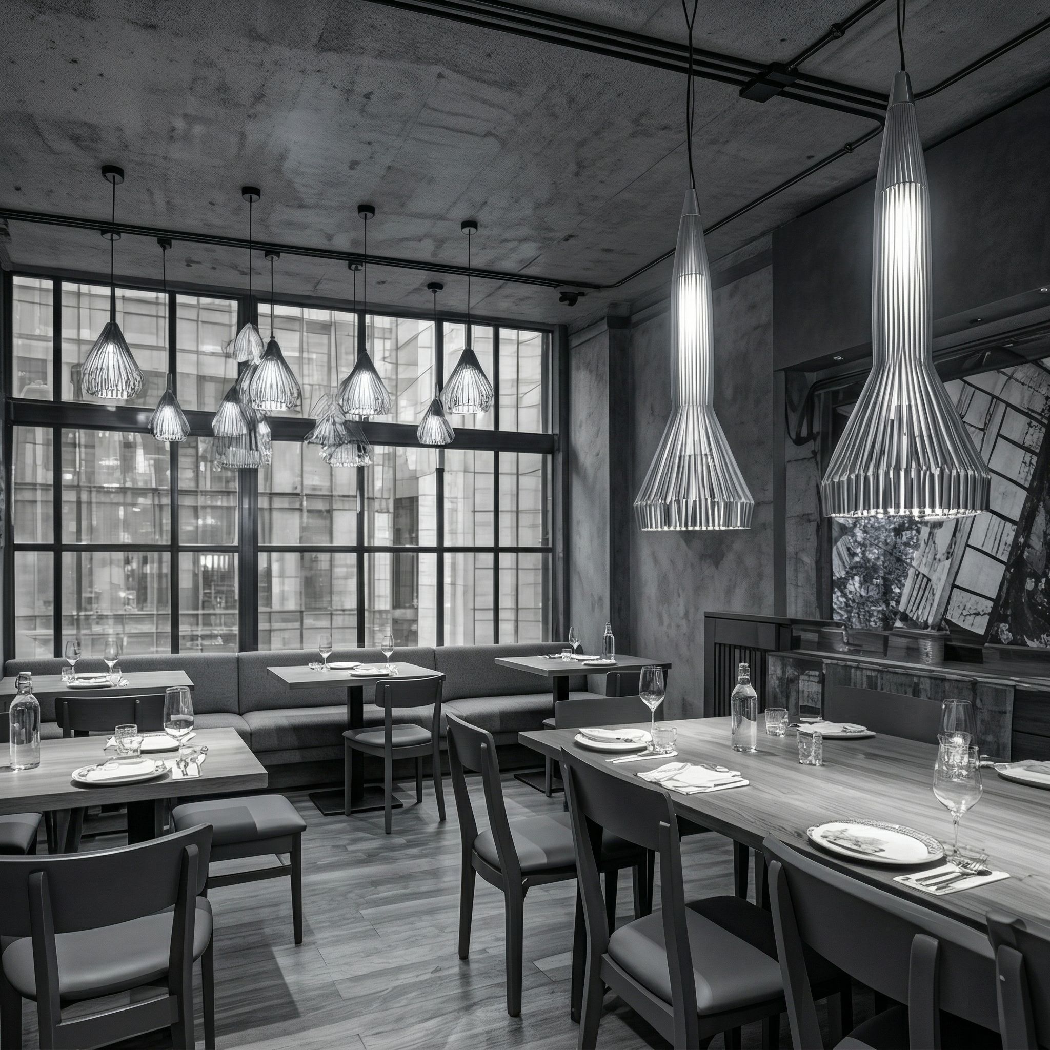 Modern minimalist restaurant